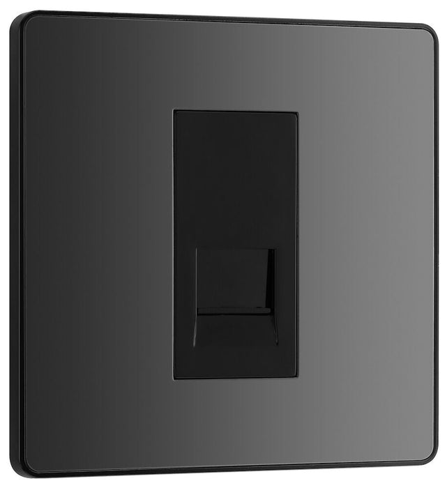 BG Evolve Polycarbonate Black Chrome Master Telephone Socket PCDBCBTM1B Available From RS Electrical left side