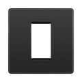 BG Evolve Black Chrome 1G Euro Module Plate PCDBCEMS1B