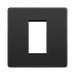 BG Evolve Black Chrome 1G Euro Module Plate PCDBCEMS1B