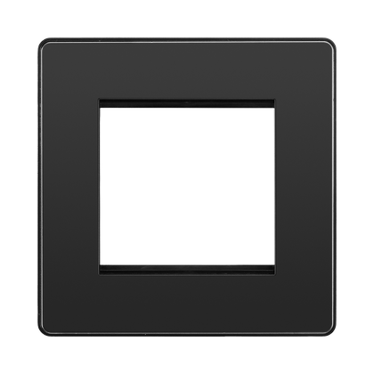 BG Evolve Black Chrome 2G Euro Module Plate PCDBCEMS2B