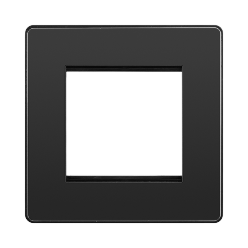 BG Evolve Black Chrome 2G Euro Module Plate PCDBCEMS2B