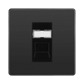 BG Evolve Black Chrome RJ45 Cat6 Data Outlet PCDBCRJ4516B