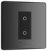 BG Evolve Polycarbonate Black Chrome Single Secondary Touch Dimmer Switch PCDBCTDS1B Available From RS Electrical left side
