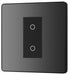 BG Evolve Polycarbonate Black Chrome Single Secondary Touch Dimmer Switch PCDBCTDS1B Available From RS Electrical right side
