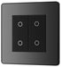 BG Evolve Polycarbonate Black Chrome Double Secondary Touch Dimmer Switch PCDBCTDS2B Available From RS Electrical right side