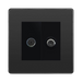 BG Evolve Black Chrome TV & Satellite Socket PCDBCTVSATB