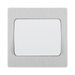Angled view of BG Evolve Brushed Steel 1G 2W Wide Rocker Light Switch