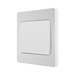 Rear view of BG Evolve Brushed Steel 1G 2W Wide Rocker Light Switch