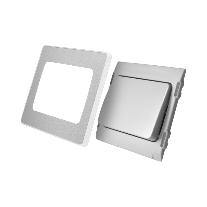 Additional view 8 of BG Evolve Brushed Steel 1G 2W Wide Rocker Light Switch