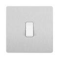 BG Evolve Brushed Steel 1G 2W Light Switch PCDBS12W