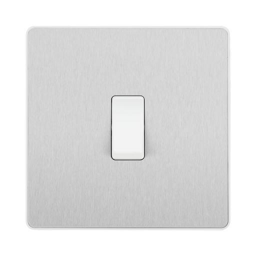 BG Evolve Brushed Steel 1G 2W Light Switch PCDBS12W