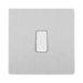 Angled view of BG Evolve Brushed Steel Intermediate Light Switch