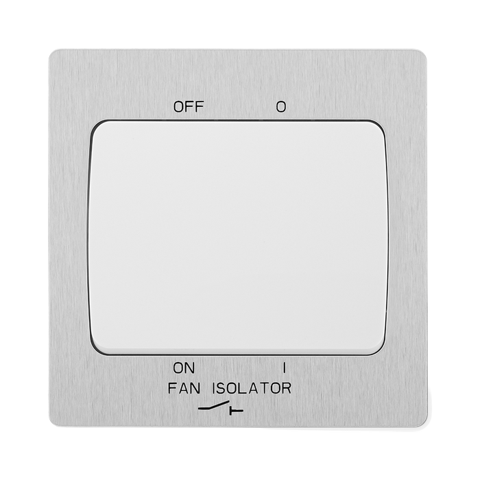 BG Evolve Brushed Steel 10A Fan Isolator Switch PCDBS15W