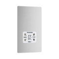 Front view of BG Evolve Brushed Steel Dual Voltage Shaver Socket