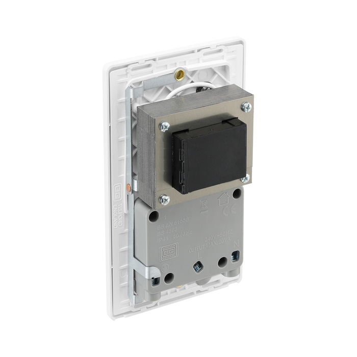 Additional view 5 of BG Evolve Brushed Steel Dual Voltage Shaver Socket
