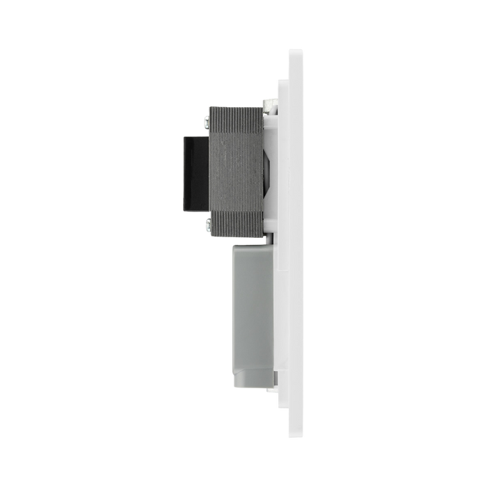 Additional view 7 of BG Evolve Brushed Steel Dual Voltage Shaver Socket