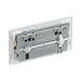 Additional view 5 of BG Evolve Brushed Steel 13A Double USB Socket with 22W A+C Ports
