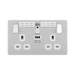BG Evolve Brushed Steel WiFi Extender with 13A double USB Socket PCDBS22UWRW