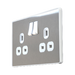 Additional view 12 of BG Evolve Brushed Steel Double Socket