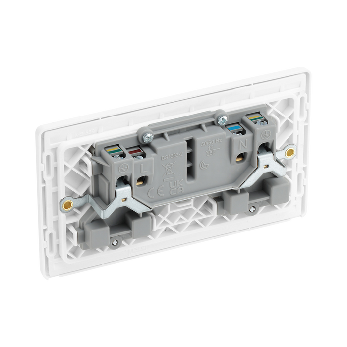 Additional view 5 of BG Evolve Brushed Steel Double Socket