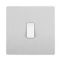 BG Evolve Brushed Steel 20A Double Pole Switch PCDBS30W
