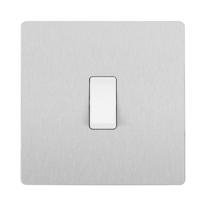 BG Evolve Brushed Steel 20A Double Pole Switch PCDBS30W