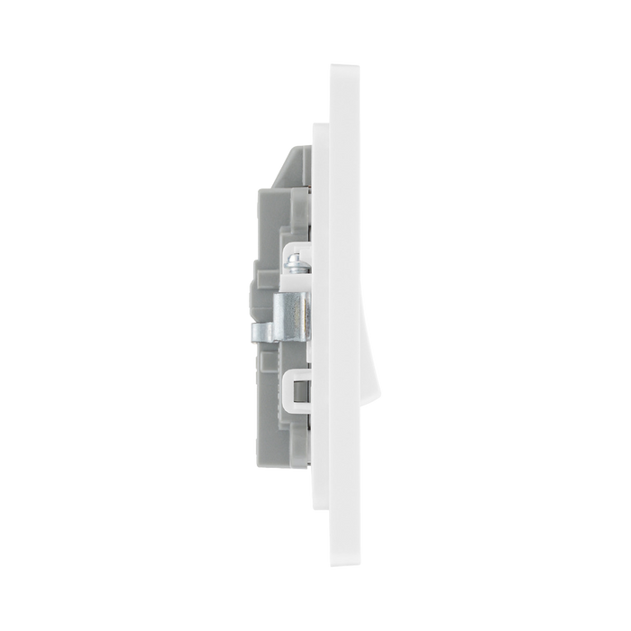 Additional view 7 of BG Evolve Brushed Steel 20A Double Pole Switch with LED