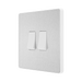 Rear view of BG Evolve Brushed Steel 2G 2W Light Switch