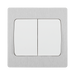 BG Evolve Brushed Steel 2G 2W Wide Rocker Light Switch PCDBS42WW