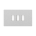 BG Evolve Brushed Steel 3G 2W Light Switch PCDBS432W