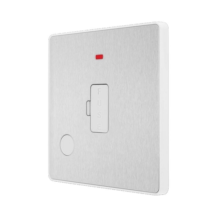 Additional view 11 of BG Evolve Brushed Steel 13A Unswitched Spur with LED and Flex Outlet