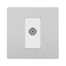 BG Evolve Brushed Steel Co-axial Socket PCDBS60W