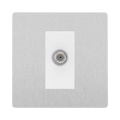 BG Evolve Brushed Steel Satellite Socket PCDBS61W