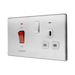 Additional view 13 of BG Evolve Brushed Steel 45A Cooker Switch with double pole switch and LED