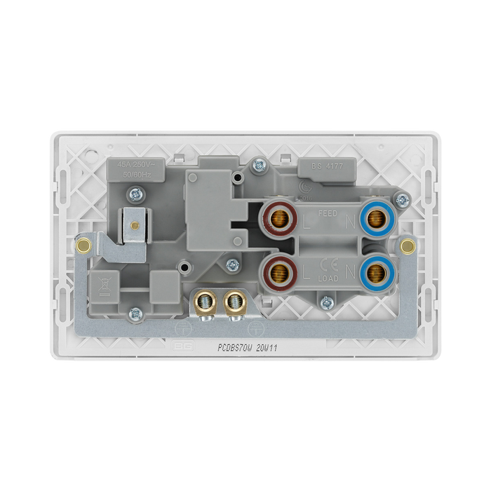 Additional view 6 of BG Evolve Brushed Steel 45A Cooker Switch with double pole switch and LED