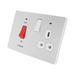 Additional view 8 of BG Evolve Brushed Steel 45A Cooker Switch with double pole switch and LED