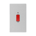 BG Evolve Brushed Steel 45A double pole switch with LED PCDBS72W