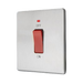 Additional view 13 of BG Evolve Brushed Steel 45A double pole switch with LED