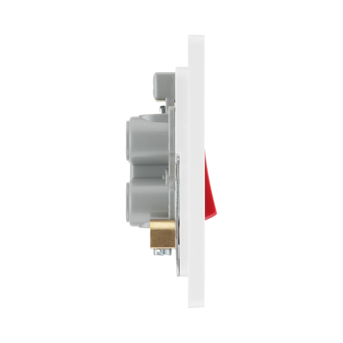 Additional view 7 of BG Evolve Brushed Steel 45A double pole switch with LED