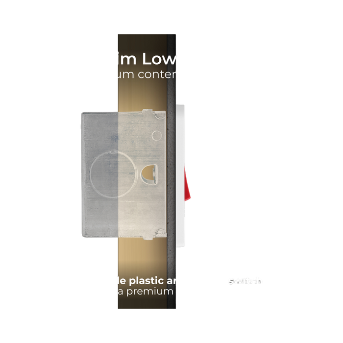 Additional view 9 of BG Evolve Brushed Steel 45A double pole switch with LED