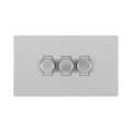 BG Evolve Brushed Steel 3G Dimmer Switch PCDBS83W – front view