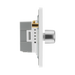 BG Evolve Brushed Steel 3G Dimmer Switch PCDBS83W – side view