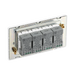 BG Evolve Brushed Steel 4G Dimmer Switch PCDBS84W – rear view