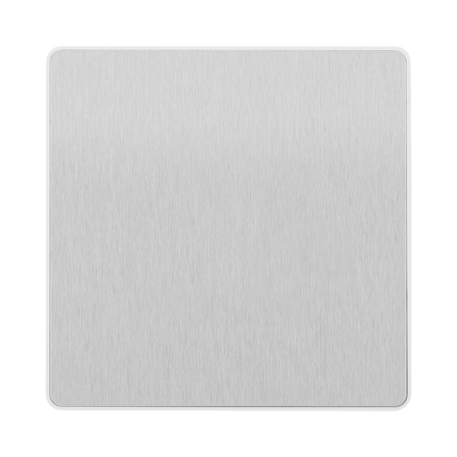 BG Evolve Brushed Steel Single Blank Plate PCDBS94W