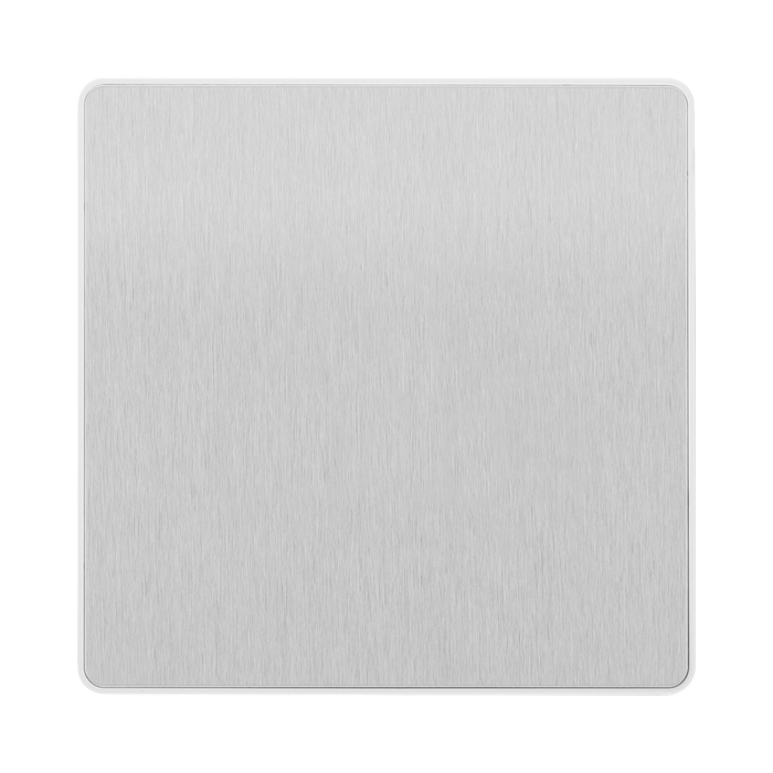 BG Evolve Brushed Steel Single Blank Plate PCDBS94W