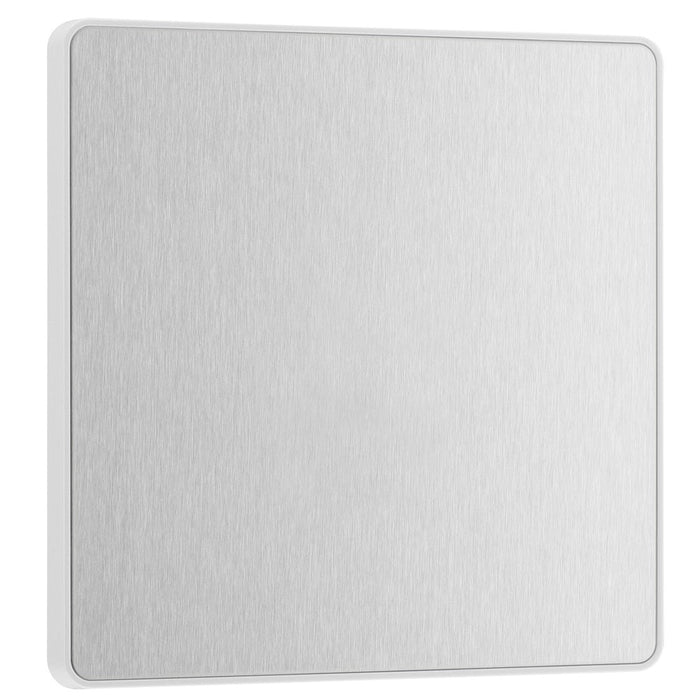 BG Evolve Brushed Steel Single Blank Plate PCDBS94W - view 2