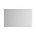 Front view of BG Evolve Brushed Steel Double Blank Plate