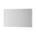 Side view of BG Evolve Brushed Steel Double Blank Plate