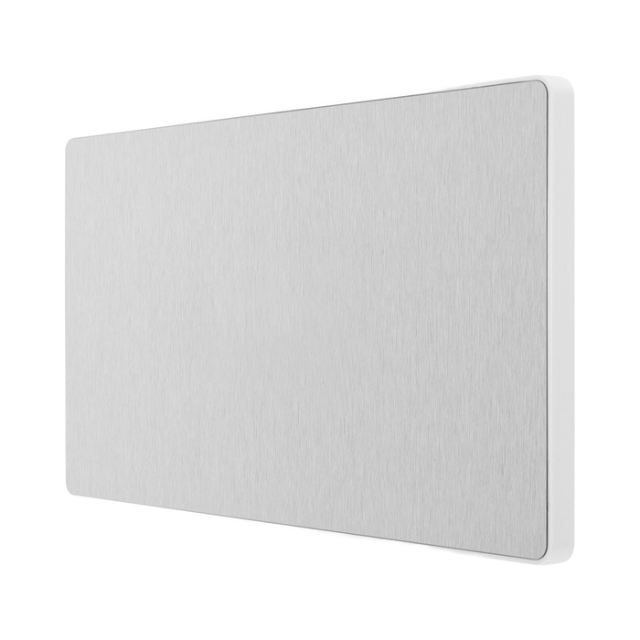 Rear view of BG Evolve Brushed Steel Double Blank Plate