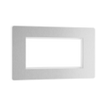 Front view of BG Evolve Brushed Steel 4G Euro Module Plate